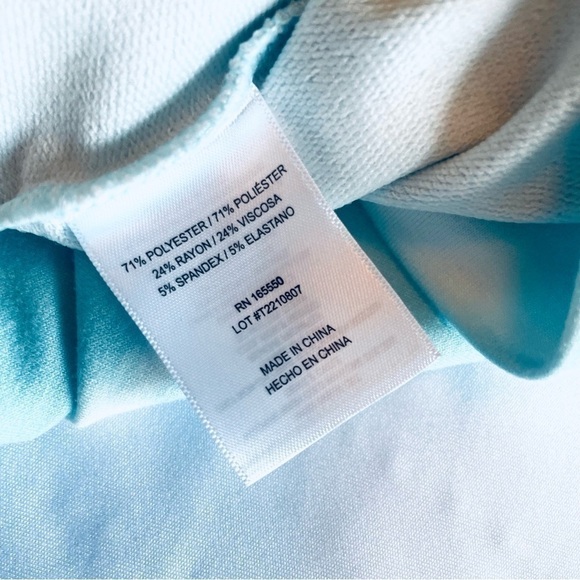 NWOT 32 Degrees Cool Aruba Blue Tie Dye Youth Short /Sweatshirt Size M 10/12 - Picture 9 of 10